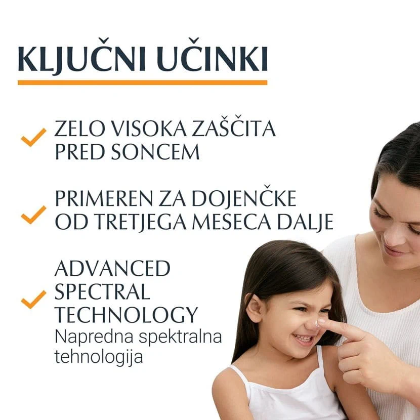 Eucerin Sun Kids Sensitive Protect Dry Touch kremni gel za zaščito otroške kože pred soncem ZF 50+, 200 ml