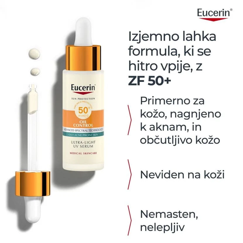 Eucerin Sun Oil Control dnevni UV serum ZF 50+, 30 ml
