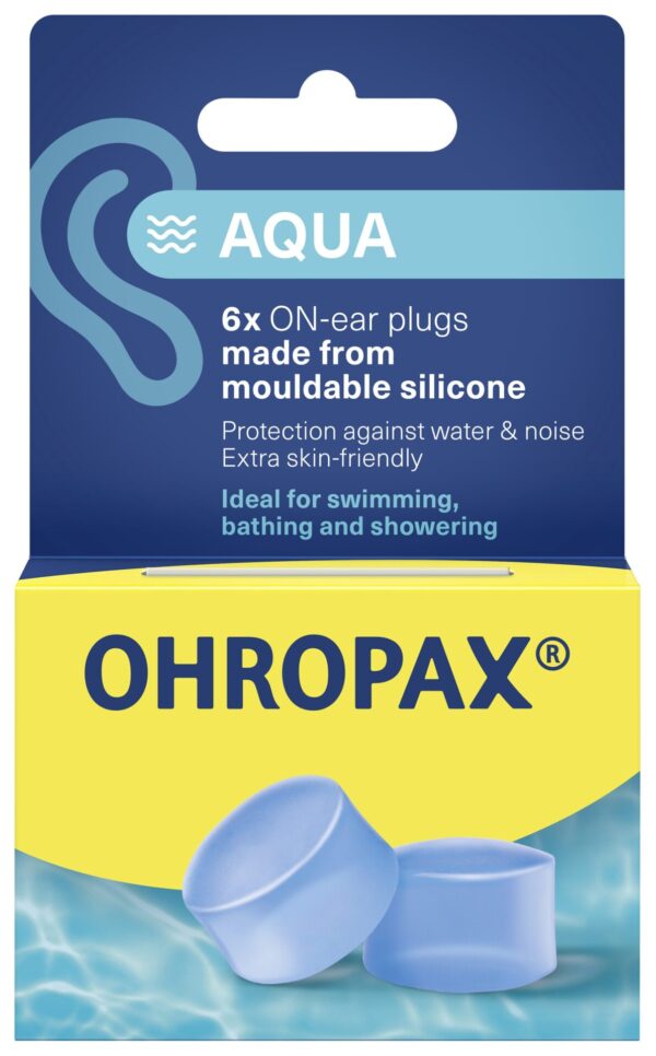 Ohropax Aqua – silikonski čepki za ušesa, 6 čepkov