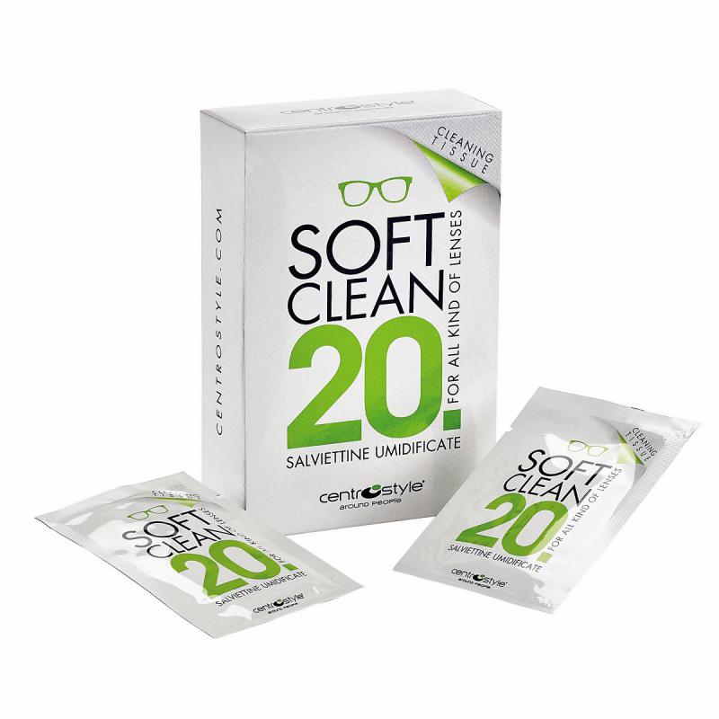 Centro Style Soft Clean vlažni robčki za čiščenje očal, 20 robčkov