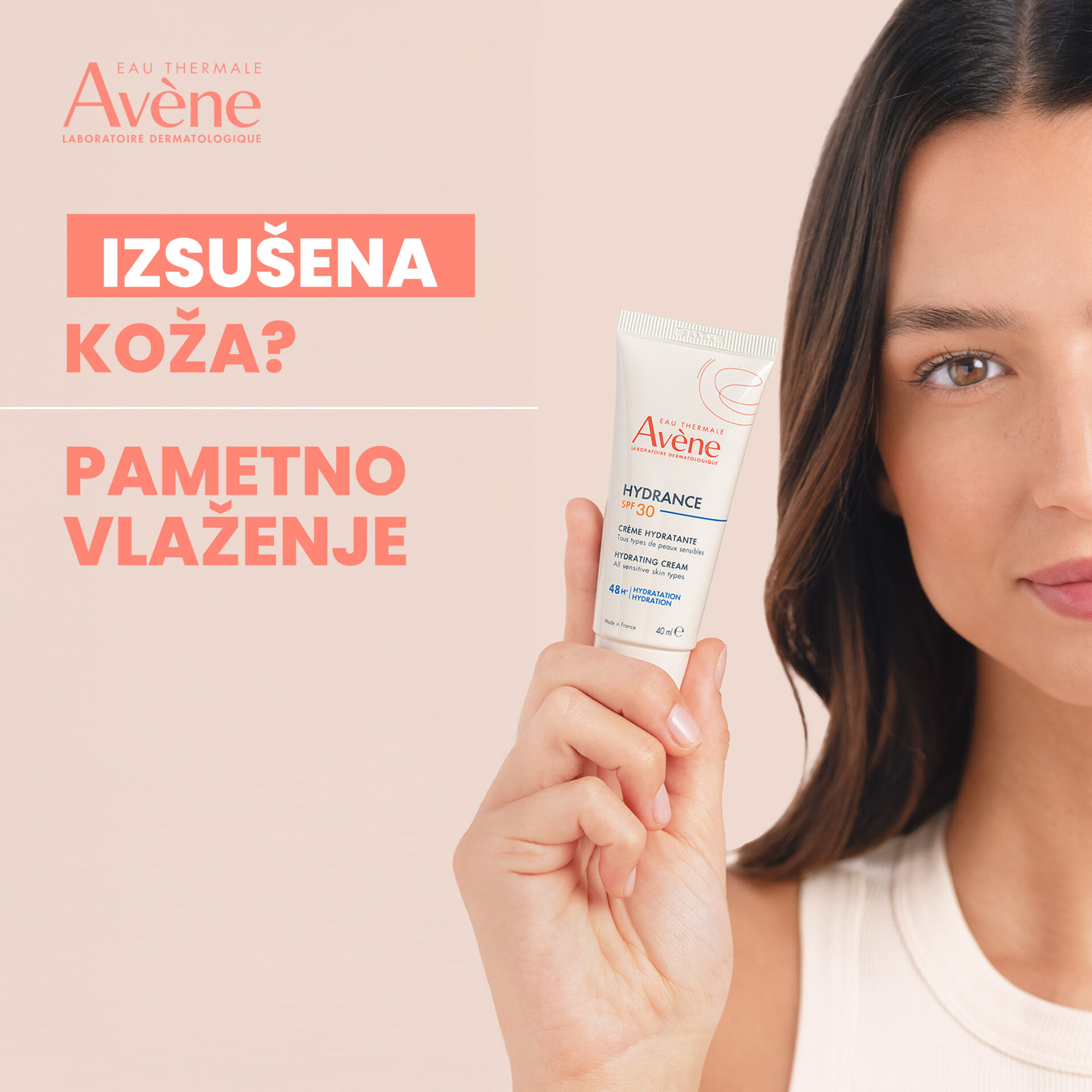 Avène Hydrance vlažilna krema ZF 30, 40 ml