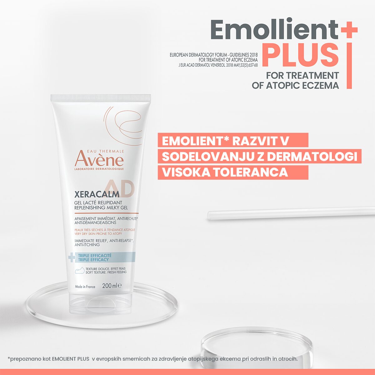 Avène XeraCalm A.D mlečni gel za obnovo lipidov, 200 ml