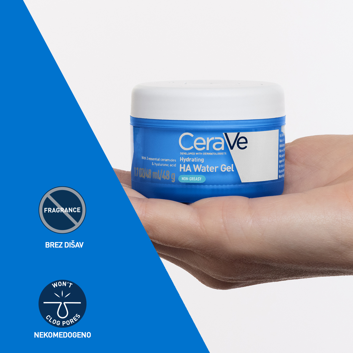 CeraVe HA vlažilni gel na vodni osnovi s hialuronsko kislino, 48 g