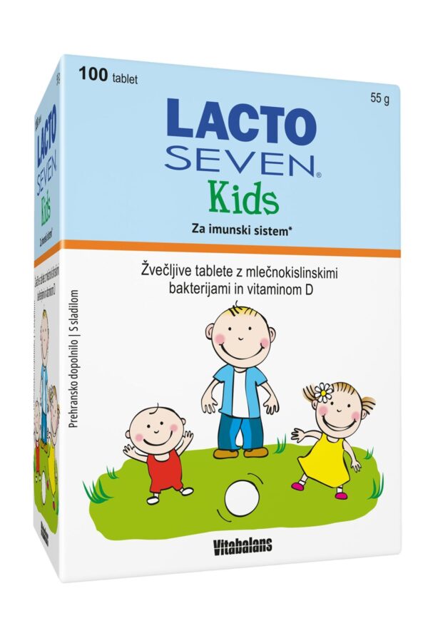 Vitabalans Lactoseven Kids žvečljive tablete, 100 tablet