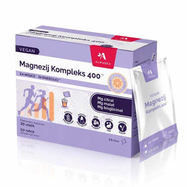 Magnezij Kompleks 400 prašek, 30 vrečk