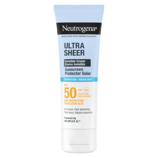 Neutrogena Ultra Sheer Invisible Cream nevidna vlažilna krema za obraz ZF 50, 50 ml