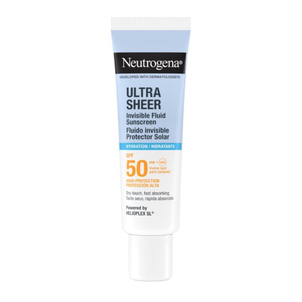 Neutrogena Ultra Sheer Invisible Fluid nevidni vlažilni fluid za obraz ZF 50, 50 ml