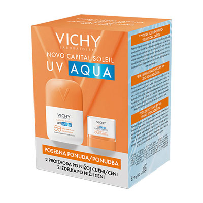 Vichy Capital Soleil UV-Aqua set: fluid ZF 50 (50 ml) + stik ZF 50+ (10 g)