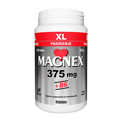 Vitabalans Magnex 375 mg + vitamin B6 tablete, 250 tablet