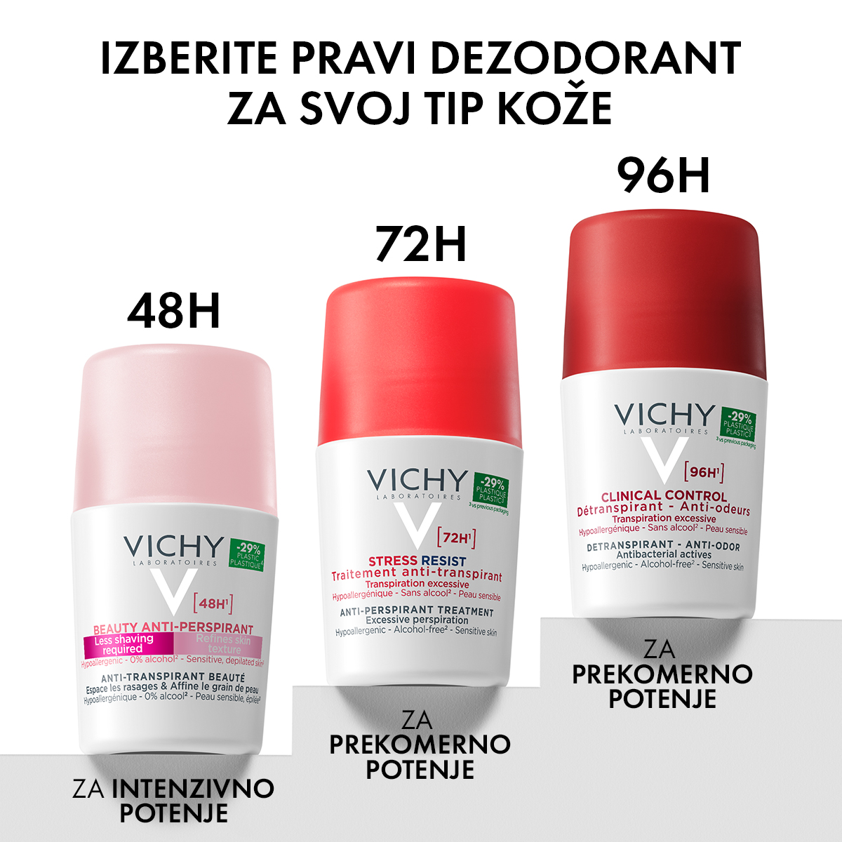 Vichy Deo Beauty dezodorant antitranspirant 48h roll-on, 50 ml