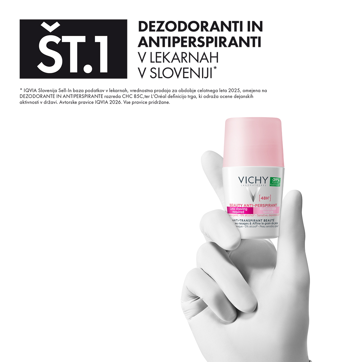 Vichy Deo Beauty dezodorant antitranspirant 48h roll-on, 50 ml