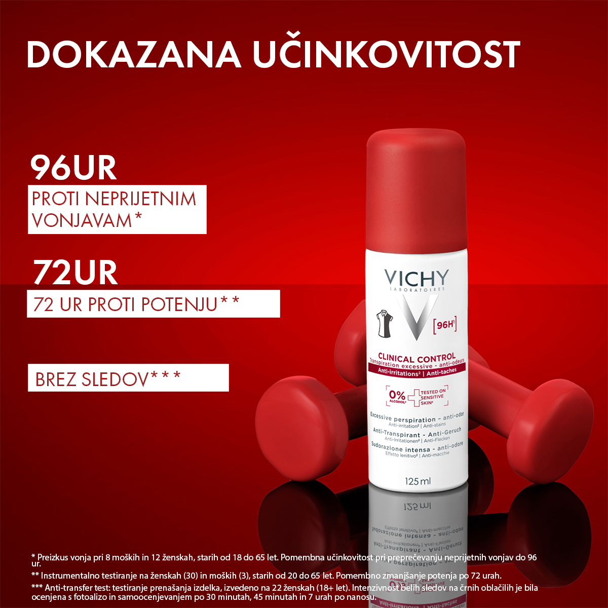 Vichy Deo Clinical Control dezodorant antiperspirant proti potenju 96h sprej, 125 ml