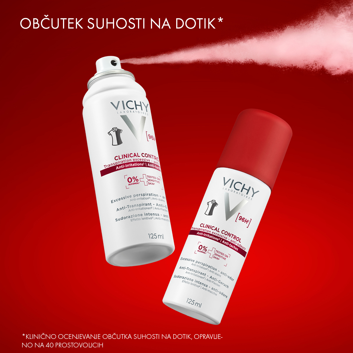 Vichy Deo Clinical Control dezodorant antiperspirant proti potenju 96h sprej, 125 ml