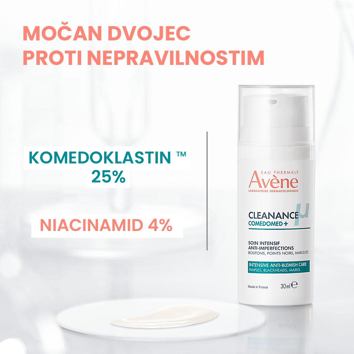 Avène Cleanance Comedomed+ intenzivna nega proti nepravilnostim, 30 ml
