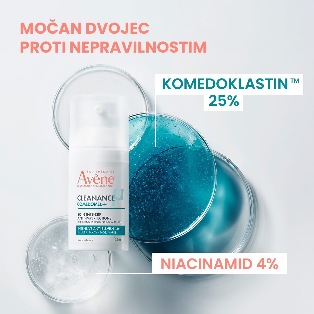 Avène Cleanance Comedomed+ intenzivna nega proti nepravilnostim, 30 ml