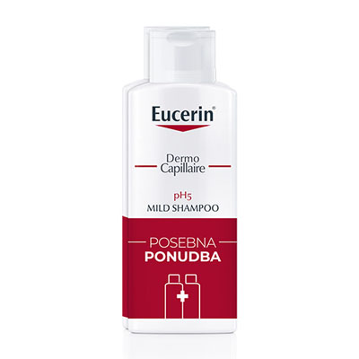 Eucerin DermoCapillaire pH5 šampon, 2 x 250 ml