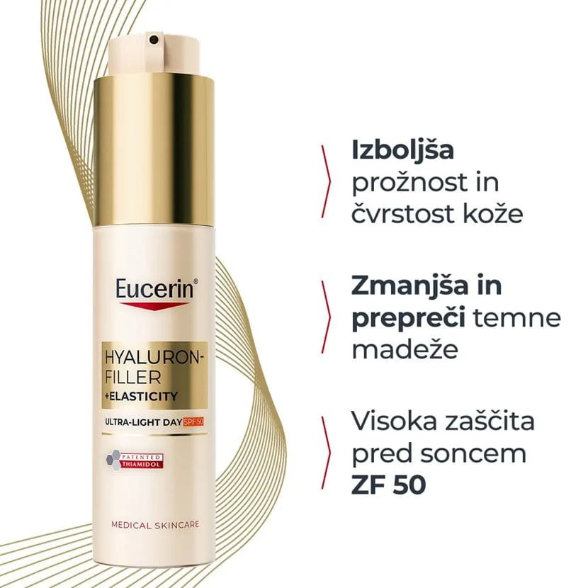Eucerin Hyaluron-Filler + Elasticity ultralahki dnevni fluid ZF 50, 50 ml