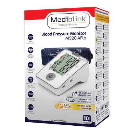 Mediblink M520 AFib nadlaktni merilnik krvnega tlaka