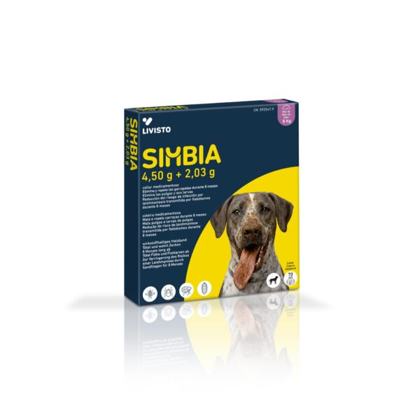 Simbia 4,50 g + 2,03 g zdravilna ovratnica za pse nad 8 kg (70 cm), 1 ovratnica