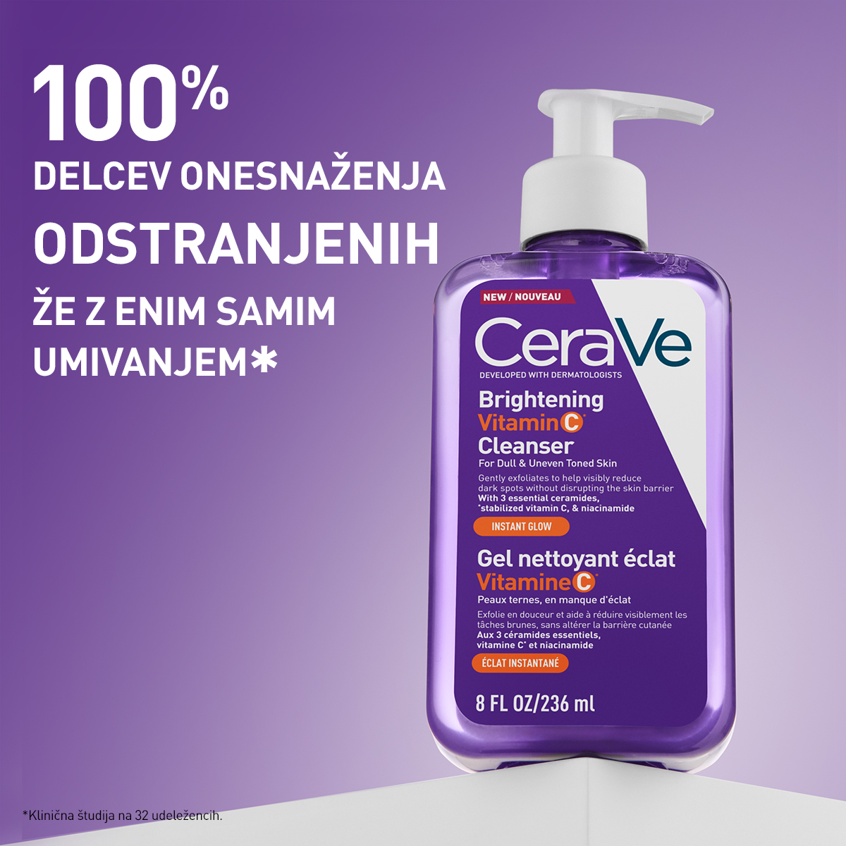 CeraVe čistilni gel z vitaminom C, 237 ml