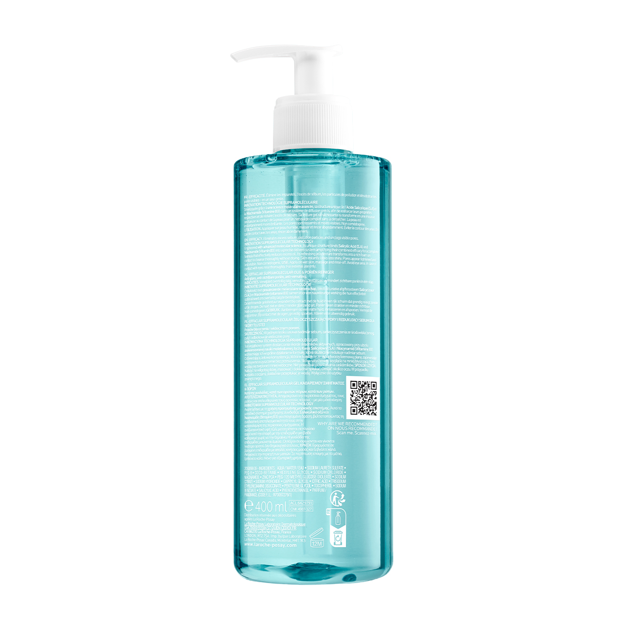 Effaclar Supramolecular čistilni gel za obraz – La Roche-Posay, 400 ml