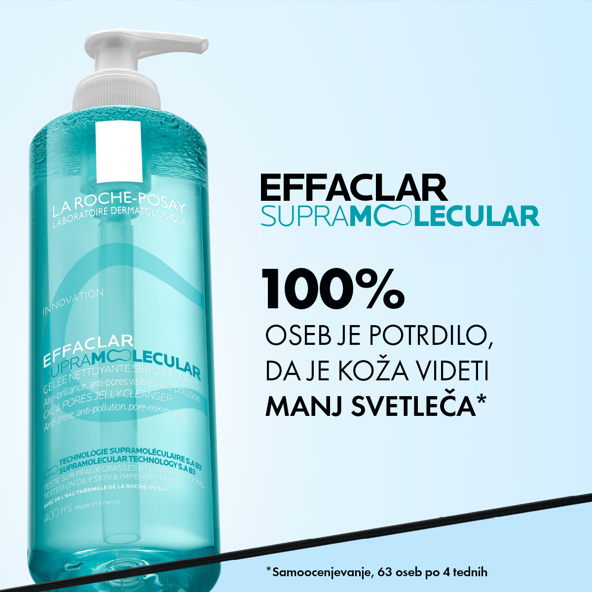 Effaclar Supramolecular čistilni gel za obraz – La Roche-Posay, 400 ml