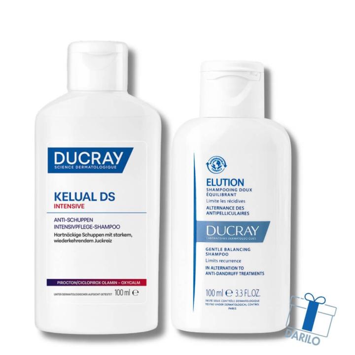 Ducray Kelual DS Intensive šampon proti prhljaju (100 ml) + Ducray Elution šampon (100 ml)