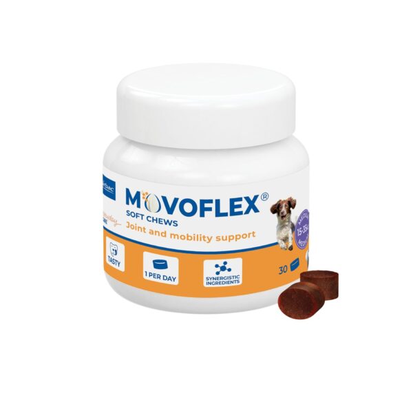 Movoflex M mehke žvečilke za podporo sklepom in gibljivosti za pse od 15 do 35 kg, 30 žvečilk