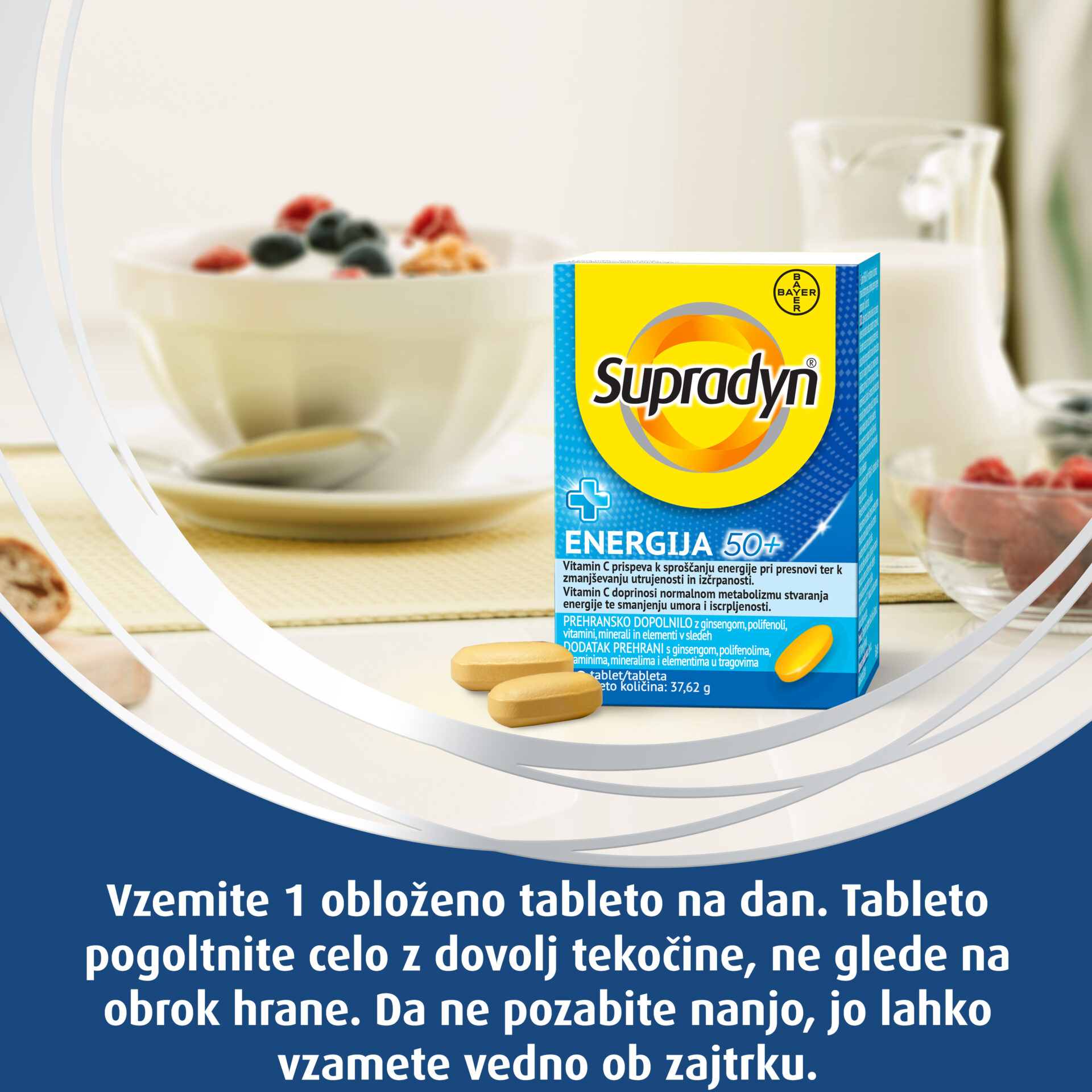 Supradyn Energija 50+ filmsko obložene tablete, 30 tablet