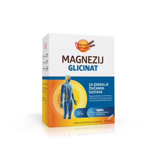 Natural Wealth Magnezij glicinat vrečke, 20 vrečk
