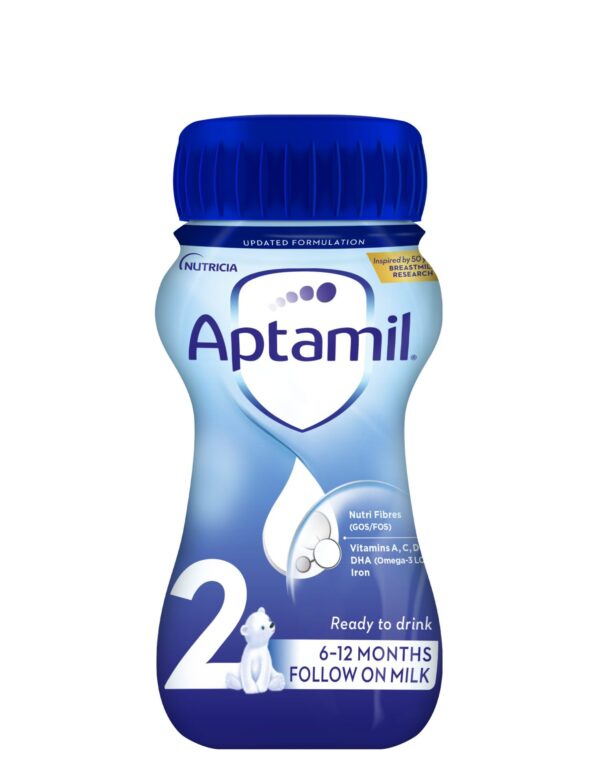 Aptamil 2 nadaljevalno mleko za dojenčke od 6. meseca dalje, 12 × 200 ml