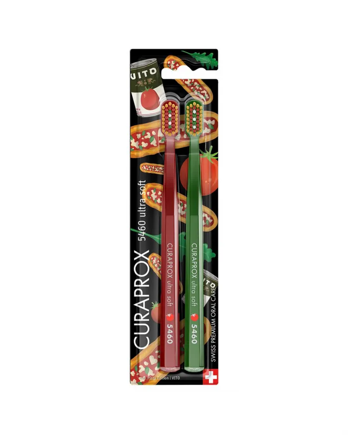 Curaprox zobna ščetka CS 5460 Ultra Soft Pizza Edition, 2 zobni ščetki