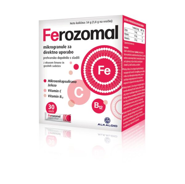 Ferozomal 15 mg mikrogranule za direktno uporabo, 30 vrečk