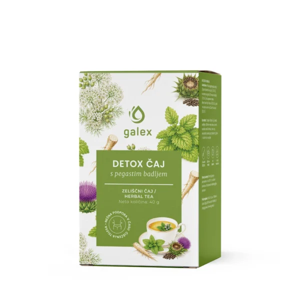 Galex Detox čaj s pegastim badljem in regratom, 40 g