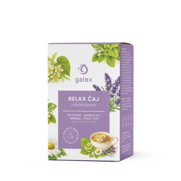 Galex Relax zeliščno-sadni čaj z baldrijanom, 40 g