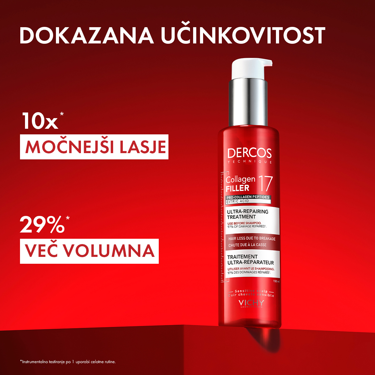 Vichy Dercos Collagen 17 Filler ultraobnovitveni tretma, 150 ml