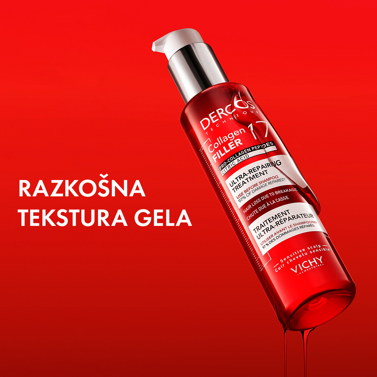 Vichy Dercos Collagen 17 Filler ultraobnovitveni tretma, 150 ml