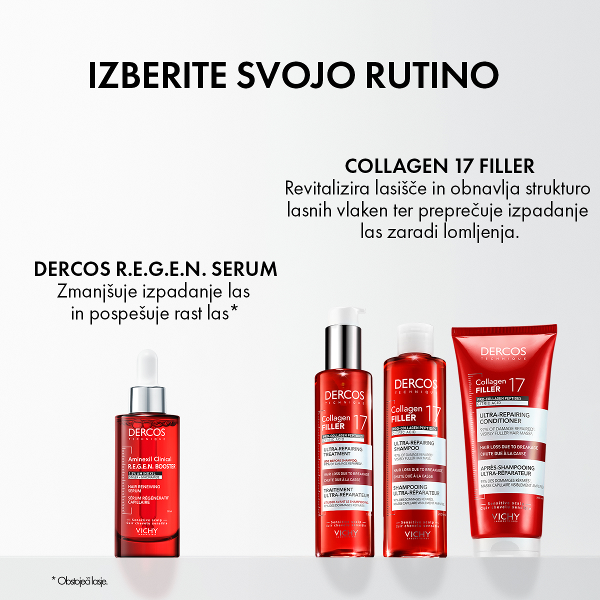 Vichy Dercos Collagen 17 Filler ultraobnovitveni balzam, 200 ml