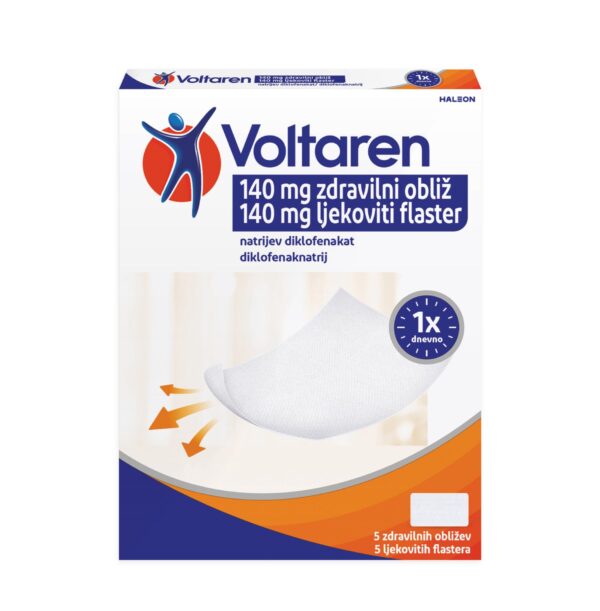 Voltaren 140 mg zdravilni obliž, 5 obližev