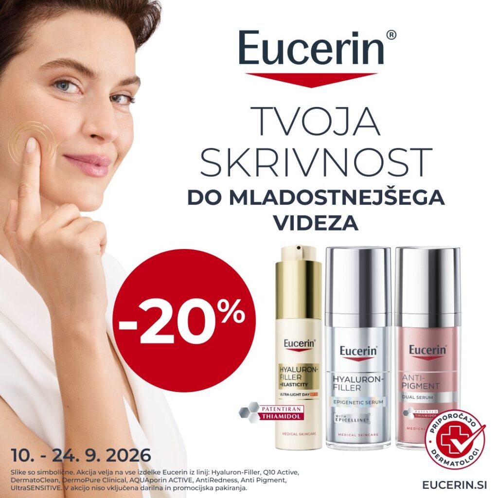 -20% | Eucerin izdelki za nego in čiščenje obraza