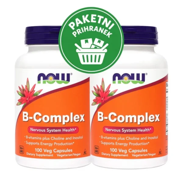 NOW B-kompleks kapsule, 2 x 100 kapsul