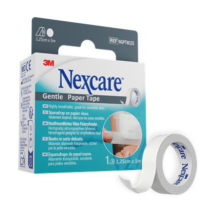 Nexcare lepilni trak (bela barva), 1,25 cm × 5 m