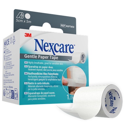 Nexcare lepilni trak (bela barva), 5 cm × 5 m