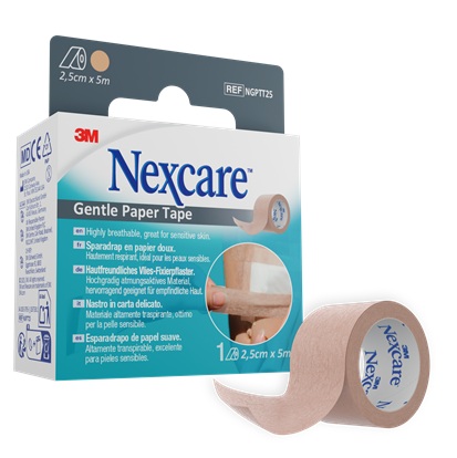 Nexcare lepilni trak (bež barva), 2,5 cm × 5 m