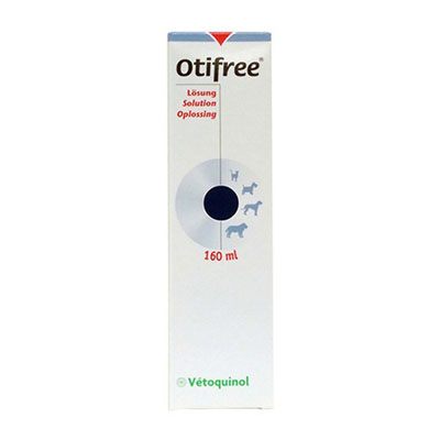 Otifree raztopina za čiščenje ušes psov in mačk, 160 ml