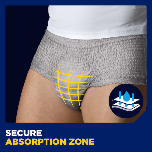 Tena Men Active Fit Pants Normal inkontinenčne hlačke – velikost L/XL (sive), 8 hlačk