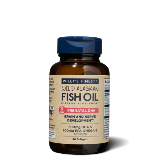 Wiley’s Finest Wild Alaskan Fish Oil Prenatal DHA kapsule, 60 kapsul