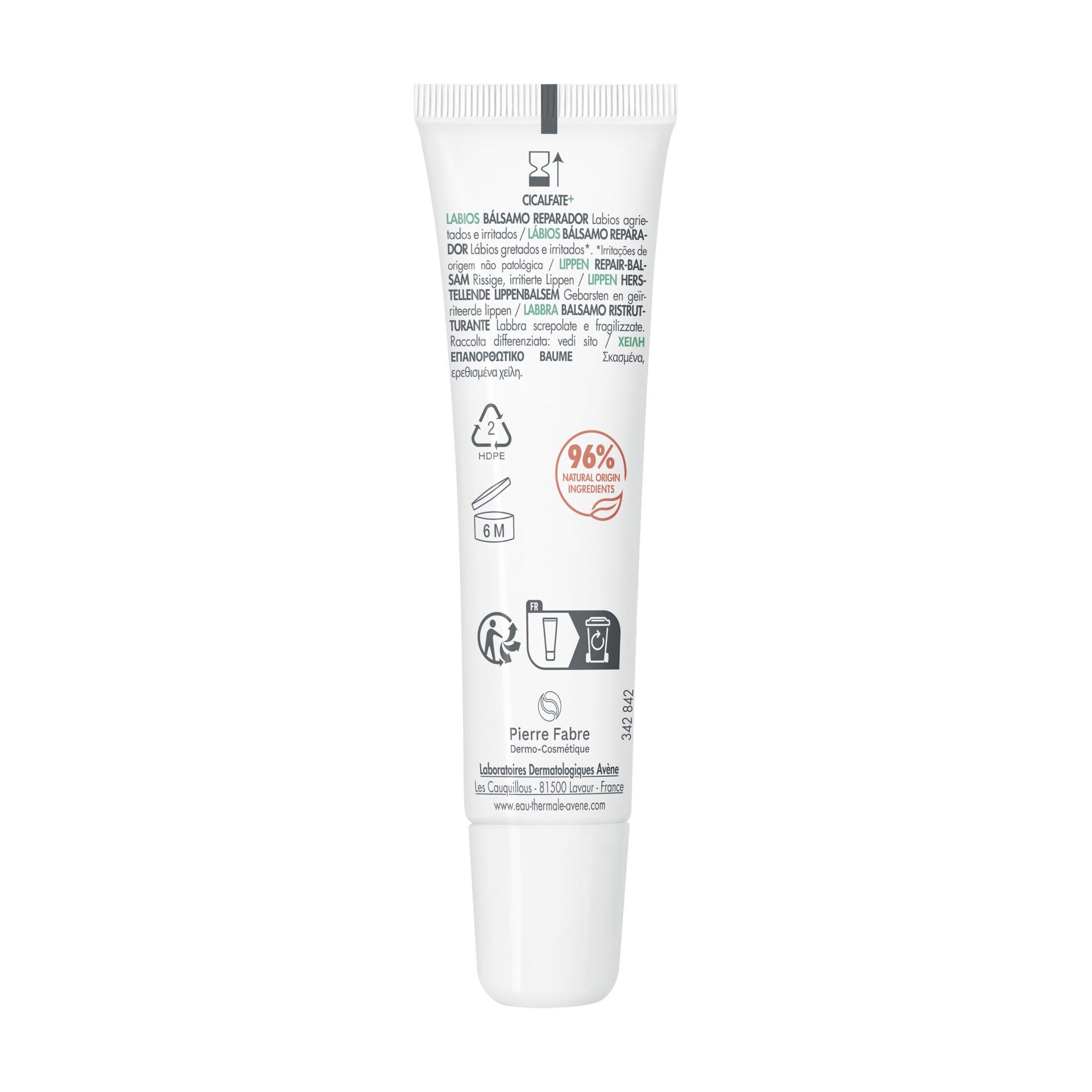 Avène Cicalfate+ obnavljajoči balzam za ustnice, 12 ml