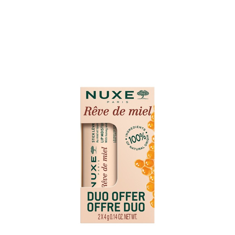 Nuxe Rêve de Miel vlažilni balzam za ustnice, 2 x 4 g